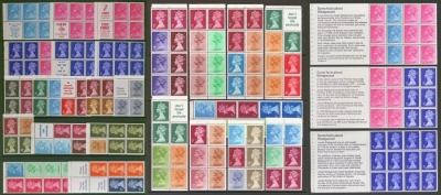 1971 Machin Booklet Pane Collection 27 Different panes -  Cat £100