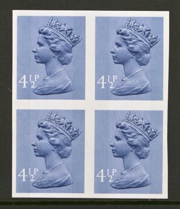 1971 4½p Grey Blue variety Imperf SG X865a