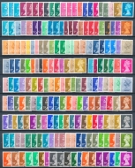 Complete X Machin Collection 196 stamps U/M