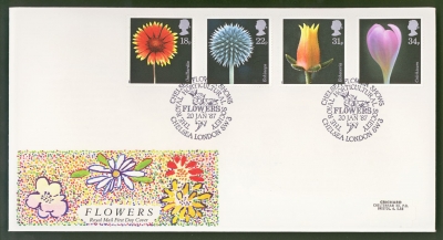 1987 Flowers on Post Office cover Chelsea FDI