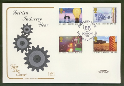 1986 Industry on Cotswold cover with BP London FDI