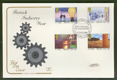 1986 Industry on Cotswold cover with Ironbridge Telford FDI