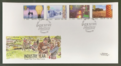 1986 Industry on Post Office cover with Industry Matters FDI