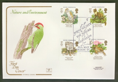 1986 Nature Europa on Cotswold cover with Nature Conservation EC4 FDI
