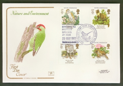 1986 Nature Europa on Cotswold cover with Romsey Hants FDI