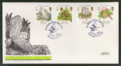 1986 Nature Europa on Post Office cover with Slimbridge FDI