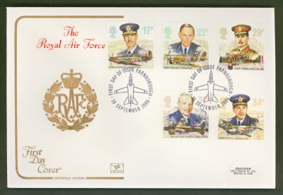 1986 RAF on Cotswold cover with Farnborough FDI
