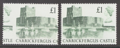 1988 £1 Castle SG 1410 with a Huge Perforation Shift