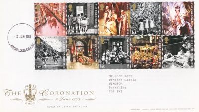 2003 Coronation  on Post Office cover Windsor Castle CDS