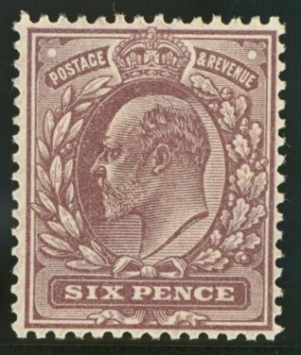1911 6d Dull Purple on Dickinson Paper SG 301