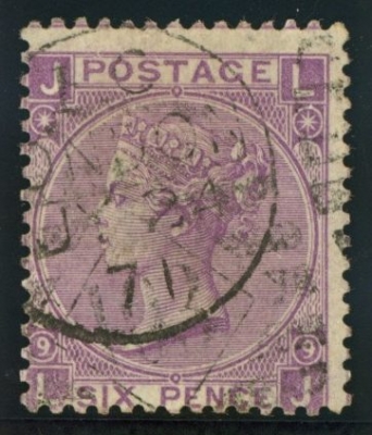 1867 6d Mauve SG 109 Plate 9