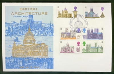 1969 Cathedrals on Thames cover with St Pauls FDI