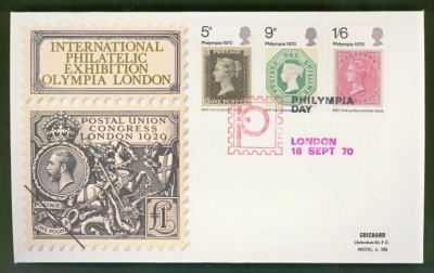 1970 Philympia on Thames FDC with Philympia FDI