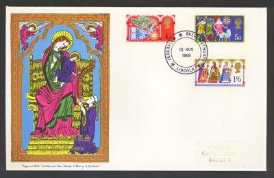 1969 Christmas on Thames cover with Jerusalem FDI