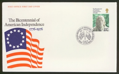 1976 U S  Bicentenary on Post Office cover British Forces FDI