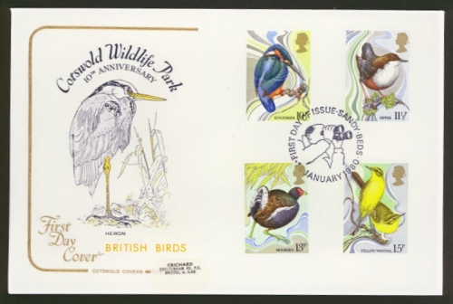 1980 Birds on Cotswold cover Sandy Beds FDI