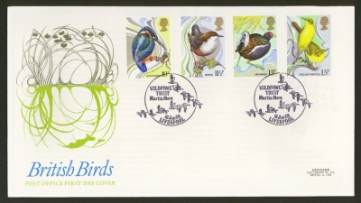 1980 Birds on Post Office cover Liverpool FDI