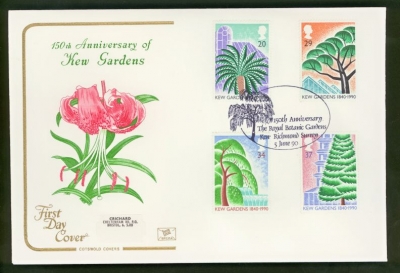 1990 Kew Gardens on Cotswold cover 150th Anniv Richmond FDI