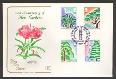 1990 Kew Gardens on Cotswold cover Given to Nation Kew circle FDI