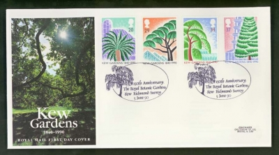 1990 Kew Gardens on Post Office cover 150th Anniv Richmond FDI