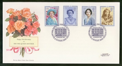 1990 Queens Birthday on Post Office cover 90th Birthday Clarence House Circle London FDI
