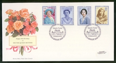 1990 Queens Birthday on Post Office cover Glamis Castle Circle FDI