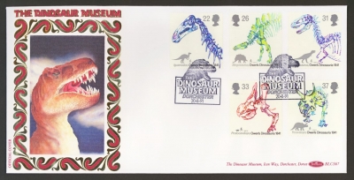 1991 Dinosaurs on Benham cover Dorchester FDI