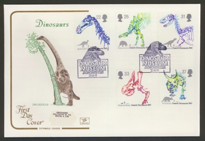 1991 Dinosaurs on Cotswold cover Museum Dorchester FDI