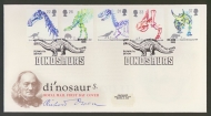 1991 Dinosaurs on Post Office cover Plymouth FDI