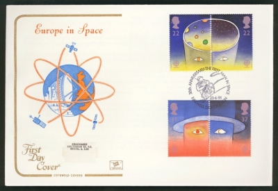 1991 Europe in Space on Cotswold cover Harwell FDI