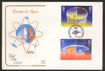 1991 Europe in Space on Cotswold cover Jodrell Bank FDI