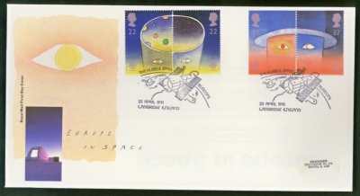 1991 Europe in Space on Post Office cover Cambridge FDI