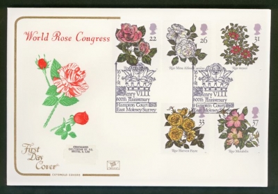 1991 Roses on Cotswold cover Hampton Court FDI