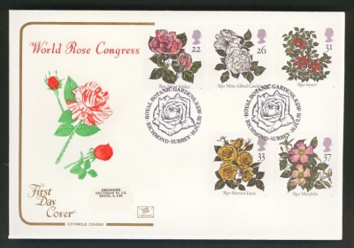 1991 Roses on Cotswold cover Botanic Gardens Kew FDI