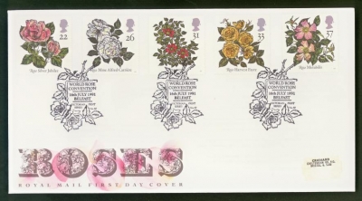 1991 Roses on Post Office cover Rose Convention FDI