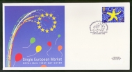 1992 European Market on Post Office cover with Downing Street FDI