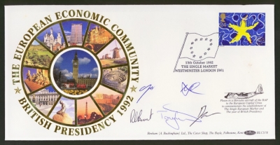 1992 European Market on Benham Signed cover with Westminster FDI