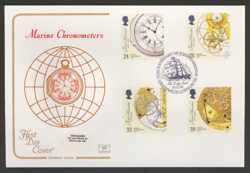 1993 Marine Clocks on Cotswold cover Greenwich FDI
