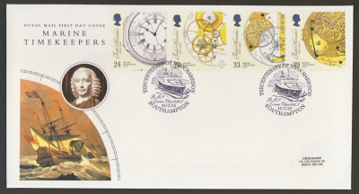 1993 Marine Clocks on Post Office cover Southampton FDI