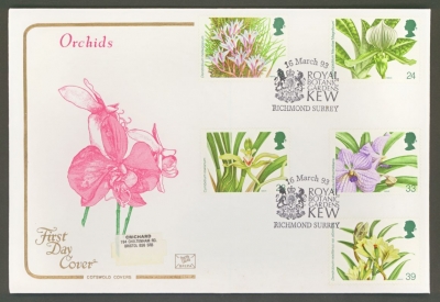 1993 Orchids on Cotswold cover Kew Gardens Richmond FDI