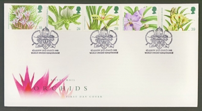 1993 Orchids on Post Office cover Orchid Conf Glasgow FDI
