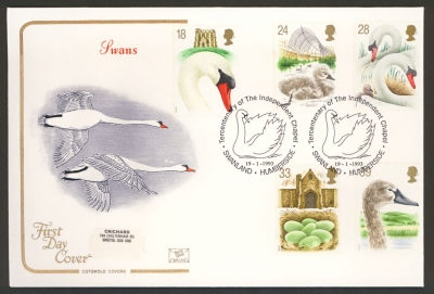 1993 Swans on Cotswold cover Swanland Humberside FDI