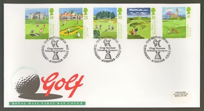 1994 Golf on Post Office cover with Turnberry Ayr FDI