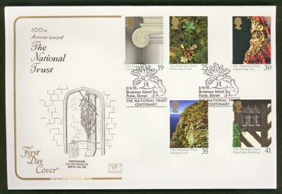 1995 National Trust on Cotswold cover Brownsea Island FDI