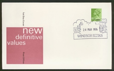 1976 24th Mar 8½p AOP on GPO cover with Windsor FDI