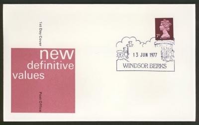 1977 13th June 7p CB on Post Office cover Windsor FDI