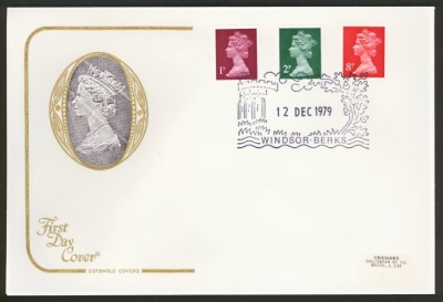 1979 12th Dec 1p + 2p PCP 8p Enschede printing on Cotswold cover Windsor FDI