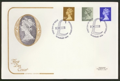 1979 15th Aug 11½p - 15p on Cotswold cover Windsor FDI