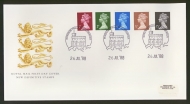 1988 26th July 1p -75p New printing on Post Office covers Windsor FDI