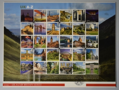 2012 United Kingdom A-Z Souvenir Sheet on FDC